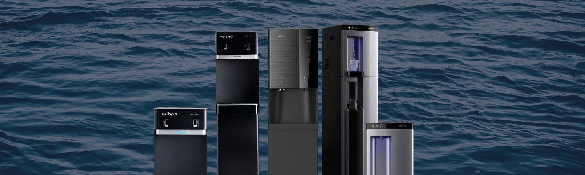 Waterbackground with machines copy Water background with Coolers